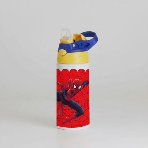 Botella Agua Colegio Spiderman Niños Flex
