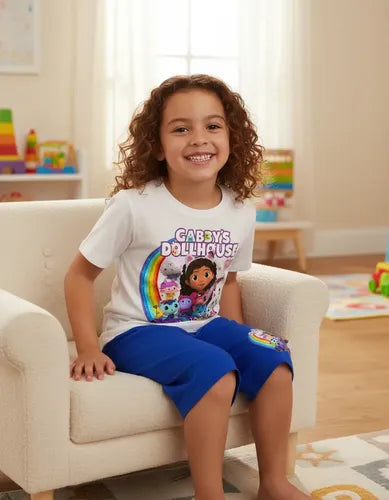 Pijama Corto Niñas Algodon Casa Gaby Gabby Dollhouse Arco