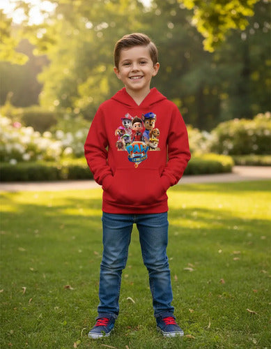 Polerón Canguro Algodón Niños Paw Patrol Pelicula