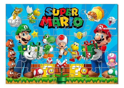 Puzzle Rompecabezas Mario Bros Y Amigos Dia Del Niño D2