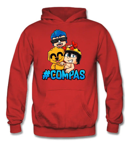 Polerón Canguro Algodón Niños Los Compas Diamantito Mikecrack