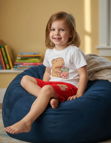 Pijama Corto Niñoss Algodon Capibara Bebida Capybara