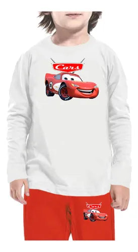 Pijama Largo Niños Algodon Hot Wheels Autos