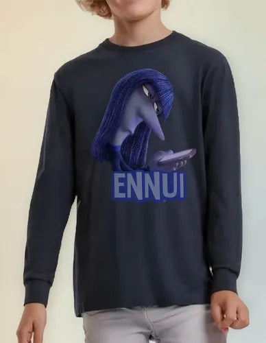 Polera Manga Larga Algodón Niños Intensa Ennui Aburrim Mente