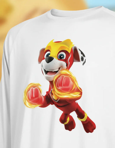 Camiseta Polar Manga Larga Polera Niño Niña Marshall Paw