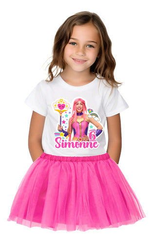Disfraz Vestido Luli Pampin Personalizado Cumpleaños Polera + Tutú Niñas
