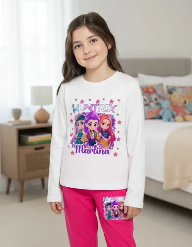 Pijama Largo Huntrix Demon Hunter K Pop Personalizado