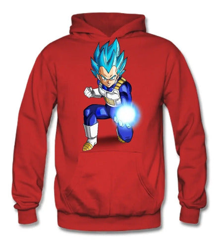 Polerón Canguro Algodón Niños Vegeta Dragon Ball