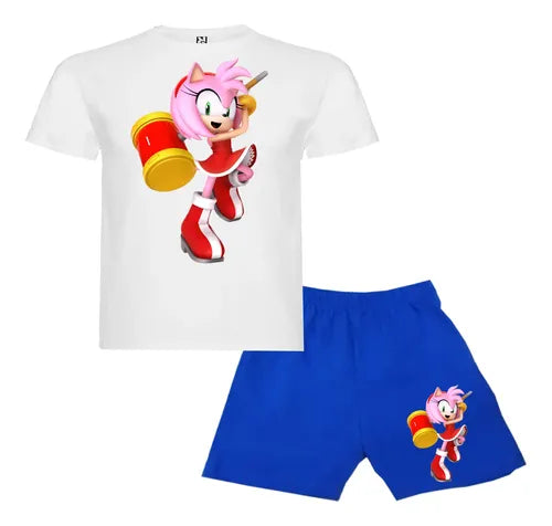 Pijama Corto Niñas Algodon Amy Rose Sonic