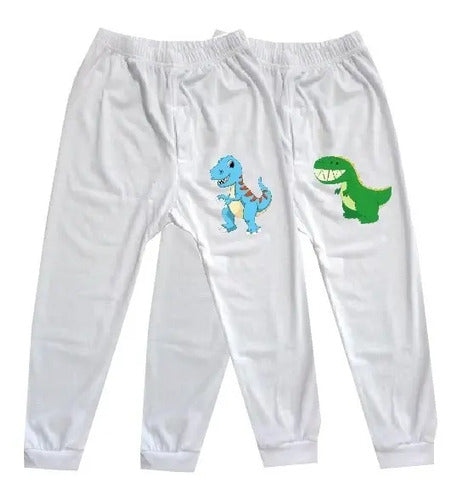 Pack 2 Calzoncillos Largos Dinosaurios Bebe Niños Algodón