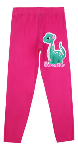 Pijama Largo Dinosaurios Niñas Personalizado Algodon