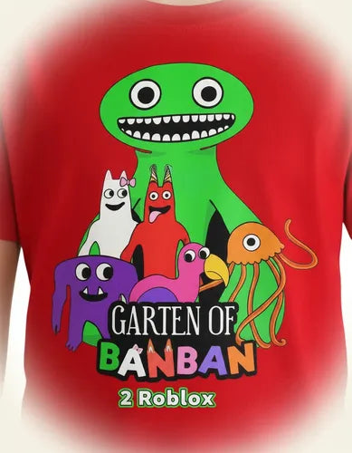 Polera Color Algodón 100% Niños Garten Of Banban 2 Roblox