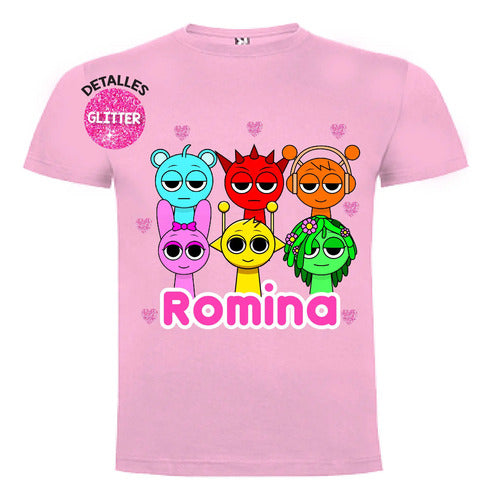 Polera Sprunki Niñas Personalizada Algodón 100%