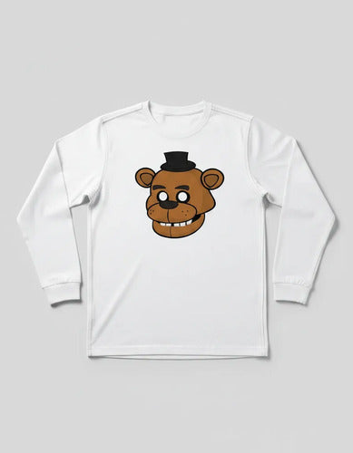 Camiseta Polar Manga Larga Polera Niño Freddy Five Nigh Fnaf