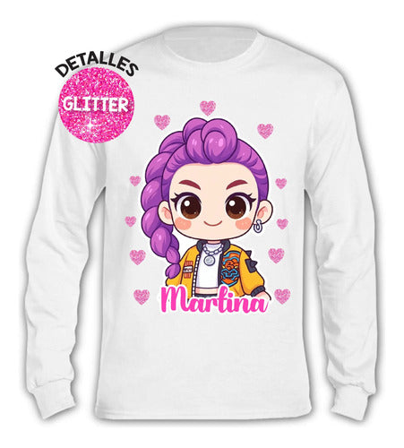 Polera Larga Rumi Huntrix Demon Hunters K Pop Personalizada