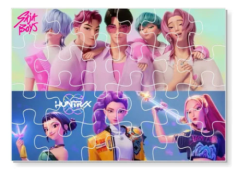 Puzzle Rompecabezas Huntrix Guerreras K Pop Y Saja Boys