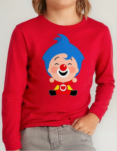 Polera Manga Larga Algodón Niños Plim Plim