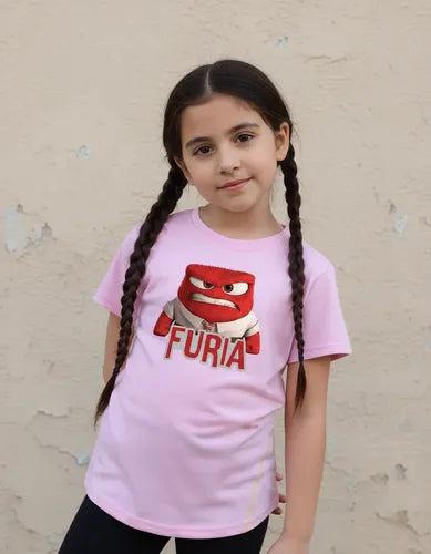 Polera Color Algodón 100% Niños Intensa Furia Mente