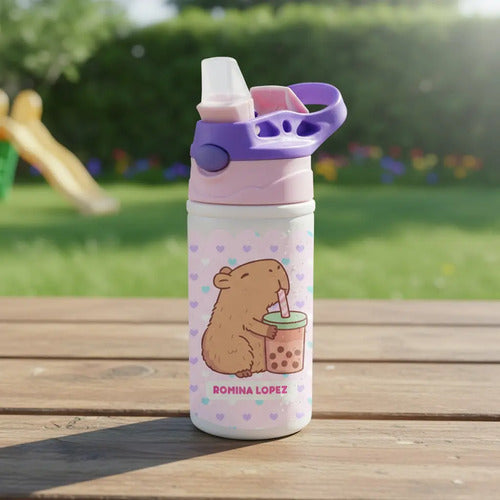 Botella Agua Colegio Capibara Personalizada Niñas