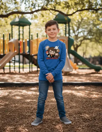 Polera Manga Larga Algodón Niños Harry Potter Nuevo