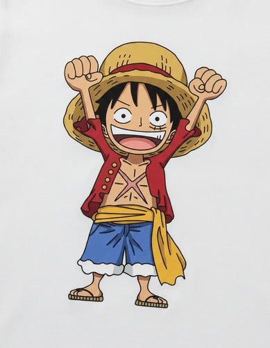 Camiseta Polar Manga Larga Polera Niño Luffy One Piece