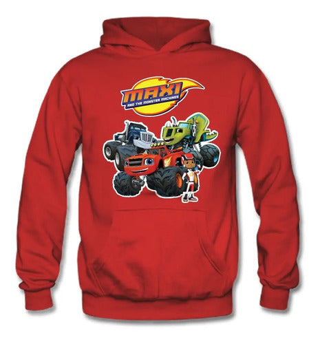 Poleron Blaze And The Monster Machine  Personalizado 10 Rojo