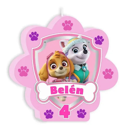 Vela De Cumpleaños Skye Everest Paw Patrol 2 Personalizada