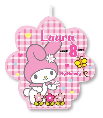 Vela De Cumpleaños My Melody Personalizada