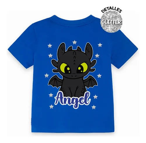 Polera Chimuelo Dragon Niños Algodón 100% Personalizada
