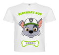 Polera Estampada Niño Cumpleaños Rocky Paw Patrol