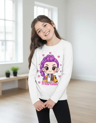 Polera Larga Rumi Huntrix Demon Hunters K Pop Personalizada