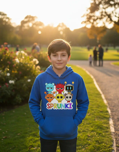 Polerón Canguro Algodón Niños Sprunki Roblox