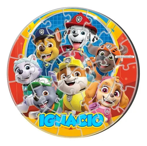 Puzzle Rompecabezas Paw Patrol Personalizado Dia Del Niño