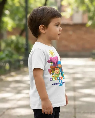 Polera Pocoyo Cumpleaños Personalizada