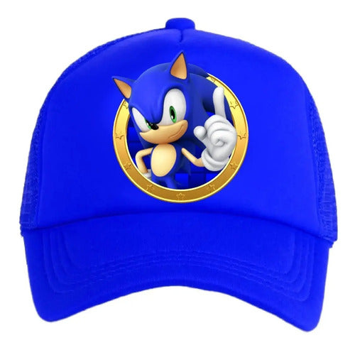 Jockey Gorro Niños Sonic Anillo Regalo Navidad Azul