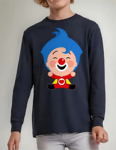 Polera Manga Larga Algodón Niños Plim Plim