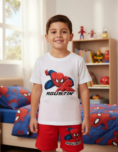 Pijama Spiderman Personalizado Niños 100%  Algodón