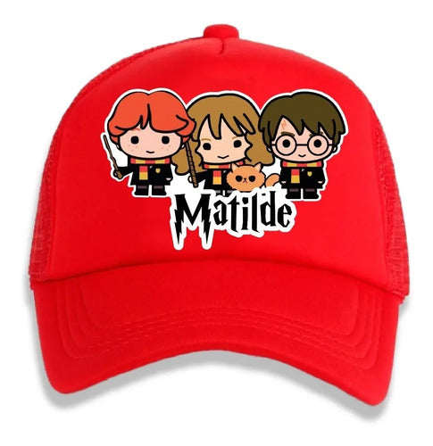 Jockey Harry Potter Y Amigos Personalizado Niños  Rojo Talla Niños