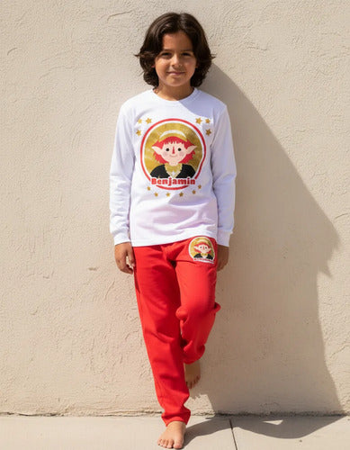 Pijama Largo Colorito Duendes Mágicos Personalizado Algodón