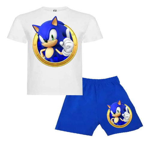 Pijama Corto Niños Algodon Sonic Circulo