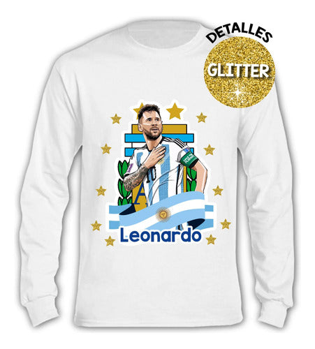 Pijama Largo Messi Niños Algodón Personalizado