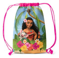 Mochila Morral Moana Personalizada Bolsa Tela Colegio Niña Fucsia Estampado