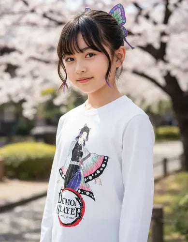 Camiseta Polar Manga Larga Polera Niñas Shinobi Demon Slayer