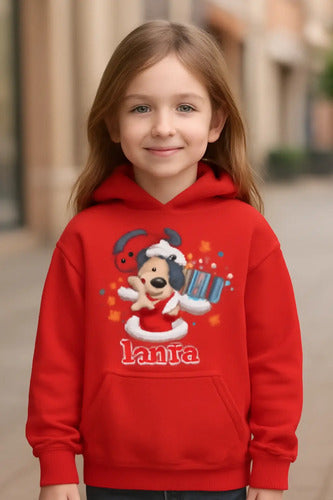 Poleron Minnie Navidad Personalizado Niñas Algodón 3