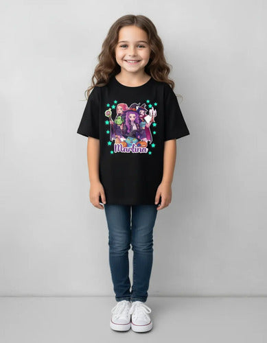 Polera Huntrix Halloween Guerreras K Pop Personalizada Niña