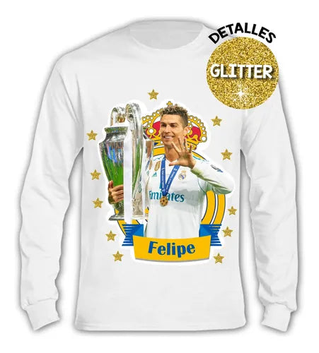 Pijama Largo Ronaldo Futbol Niños Algodón Personalizado