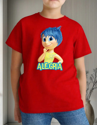 Polera Color Algodón 100% Niños Intensa Alegria Mente