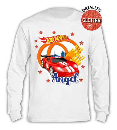 Pijama Largo Hot Wheels Algodón Personalizado Niños