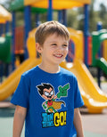 Polera Color Algodón 100% Niños Robin Titanes