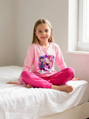 Pijama Niña Huntrix Algodón Manga Larga Invierno Suave